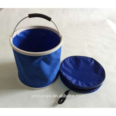 8L Oxford Foldable Bucket With lid, Foldable camping bucket, Foldable Water Carrier Bucket