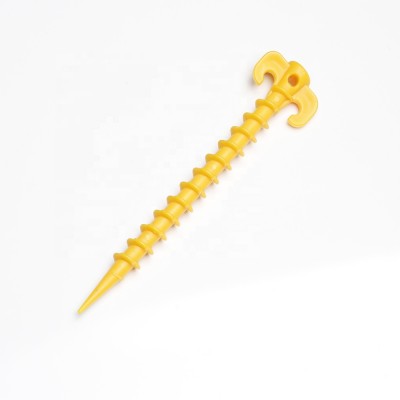 Outdoor Camping Plastic Solid Beach Screw Stake Peg